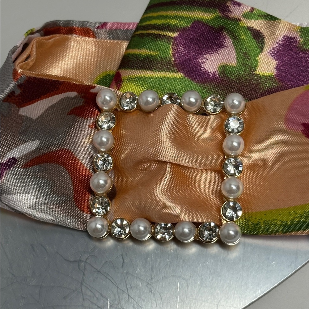 Gold Square Scarf Ring - #200